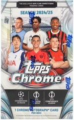 2024-25 Topps CHROME UEFA Club Competitions Soccer Hobby Box